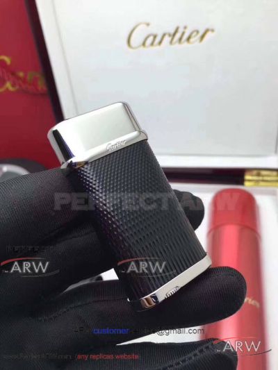 ARW 1:1 Perfect Replica 2019 New Style Cartier Classic Fusion Black lighter Cartier Sliver Cap Jet Lighter